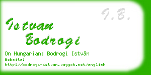 istvan bodrogi business card