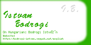 istvan bodrogi business card